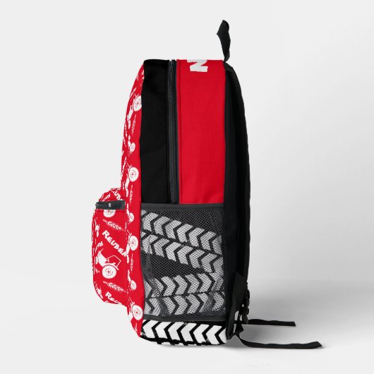 Fett getippter Marker mit grafischem Weizennamen r Bedruckter Rucksack (Rechts)