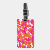 Fett Girl Hot Pink Fuchsia Orange Paint Splashes Gepäckanhänger (Vorderseite vertikal)