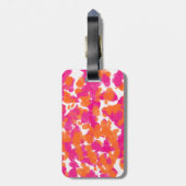 Fett Girl Hot Pink Fuchsia Orange Paint Splashes Gepäckanhänger (Rückseite vertikal)