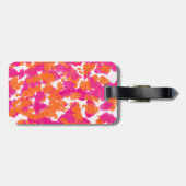 Fett Girl Hot Pink Fuchsia Orange Paint Splashes Gepäckanhänger (Rückseite horizontal)