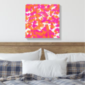Fett Girl Hot Pink Fuchsia Orange Paint Splashes Leinwanddruck (Insitu (Schlafzimmer))