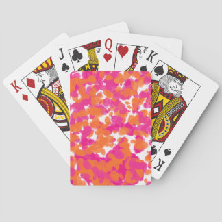 Fett Girl Hot Pink Fuchsia Orange Paint Splashes Spielkarten