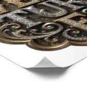 Fett Gold ABENTEUER Fett Design Poster (Ecke)