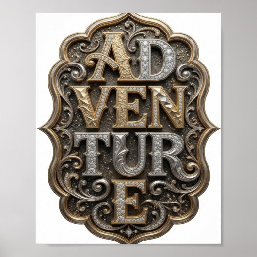 Fett Gold ABENTEUER Fett Design Poster (Vorne)