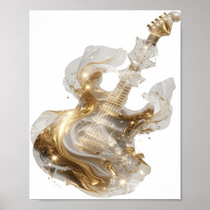 Fett Gold ABSTRACTE KUNST Künstlerisches Motiv Poster