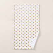 Fett Gold Dot Monogram Set, JEDER FARBhintergrund! Badhandtuch Set (Handtuch)