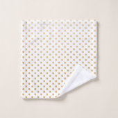 Fett Gold Dot Monogram Set, JEDER FARBhintergrund! Badhandtuch Set (Waschlappen)