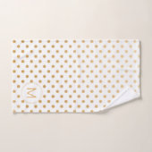 Fett Gold Dot Monogram Set, JEDER FARBhintergrund! Badhandtuch Set (Handtuch)
