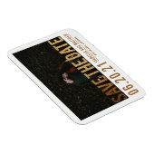 Fett-Gold-Glitzer Save the Date | Benutzerdefinier Magnet (Rechte Seite)