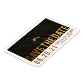 Fett-Gold-Glitzer Save the Date | Benutzerdefinier Magnet (Linke Seite)