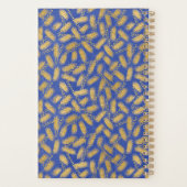 Fett Gold Muster auf blauem Hintergrund Planer (Rückseite)