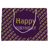 Fett Gold und Lila Große Geschenktüte (Vorderseite)