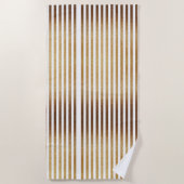 Fett goldener Glitzer und weiße Streifen Strandtuch (Vorderseite)