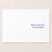 Fett, Goldfoil "11 JAHRE ALT!" Geburtskarte Folienkarte (Innenseite)