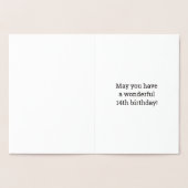 Fett, Goldfoil "14 JAHRE ALT!" Geburtskarte Folienkarte (Innenseite)