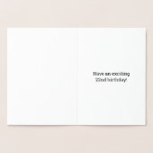 Fett, Goldfoil "22 JAHRE ALT!" Geburtskarte Folienkarte (Innenseite)