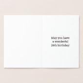 Fett, Goldfoil "26 JAHRE ALT!" Geburtskarte Folienkarte (Innenseite)