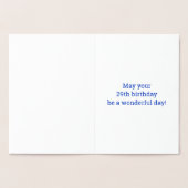 Fett, Goldfoil "29 JAHRE ALT!" Geburtskarte Folienkarte (Innenseite)