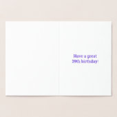 Fett, Goldfoil "39 JAHRE ALT!" Geburtskarte Folienkarte (Innenseite)