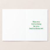 Fett, Goldfoil "3 JAHRE ALT!" Geburtskarte Folienkarte (Innenseite)