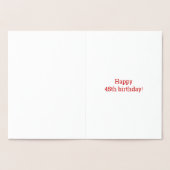 Fett, Goldfoil "45 JAHRE ALT!" Geburtskarte Folienkarte (Innenseite)