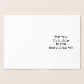 Fett, Goldfoil "4 JAHRE ALT!" Geburtskarte Folienkarte (Innenseite)