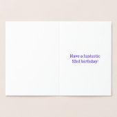 Fett, Goldfoil "53 JAHRE ALT!" Geburtskarte Folienkarte (Innenseite)