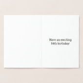 Fett, Goldfoil "54 JAHRE ALT!" Geburtskarte Folienkarte (Innenseite)