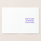 Fett, Goldfoil "67 JAHRE ALT!" Geburtskarte Folienkarte (Innenseite)