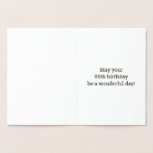 Fett, Goldfoil "69 JAHRE ALT!" Geburtskarte Folienkarte (Innenseite)