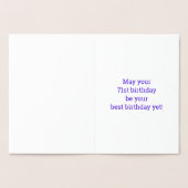 Fett, Goldfoil "71 JAHRE ALT!" Geburtskarte Folienkarte (Innenseite)