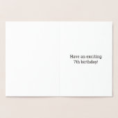 Fett, Goldfoil "7 JAHRE ALT!" Geburtskarte Folienkarte (Innenseite)