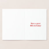 Fett, Goldfoil "85 JAHRE ALT!" Geburtskarte Folienkarte (Innenseite)