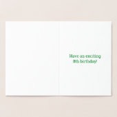 Fett, Goldfoil "8 JAHRE ALT!" Geburtskarte Folienkarte (Innenseite)