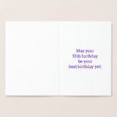 Fett, Goldfoil "95 JAHRE ALT!" Geburtskarte Folienkarte (Innenseite)