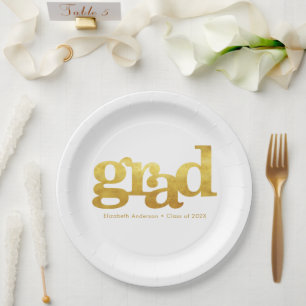 Fett-Goldfolien-Typografie aus weißem Abschluss, m Pappteller