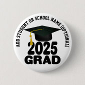Fett Grad-Abschluss 2025 Button (Vorderseite)