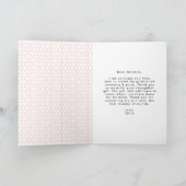 Fett Grad Coral Foto Abschluss Dankeskarte (Innenseite)