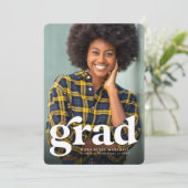 Fett grad einfache vertikale Foto Abschluss Ankündigung (Stehend Vorderseite)