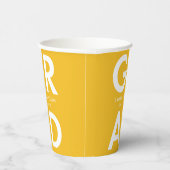 Fett-Grad-Gelb-Abschluss Pappbecher (Rechts)