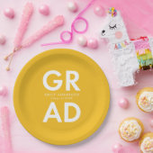 Fett-Grad-Gelb-Abschluss Pappteller (Party)