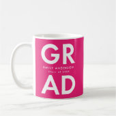 Fett Grad Hot Pink Abschluss Kaffeetasse (Links)