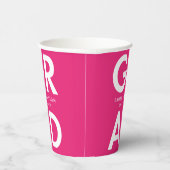 Fett Grad Hot Pink Abschluss Pappbecher (Rechts)