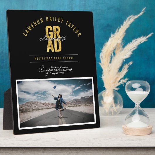 Fett-GRAD-Klasse der Foto-Graduationspartei 2025 Fotoplatte (Seite)