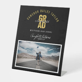 Fett-GRAD-Klasse der Foto-Graduationspartei 2025 Sockelschild