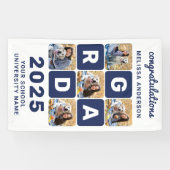 Fett Grad Personalisiert 5 Foto Collage Abschluss Banner (Horizontal)
