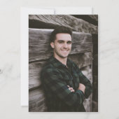 Fett Grad Royal Blue Graduation Party Einladung (Rückseite)