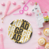Fett GRAD Typografy Gold Goil Graduation Party Pappteller (Party)