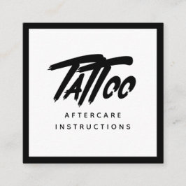 Fett Graffiti Style Tattoo Aftercare Instructions Quadratische Visitenkarte