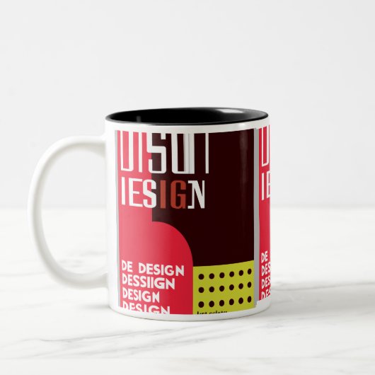 Fett-Grafikdesigner-Tasse Zweifarbige Tasse (Links)